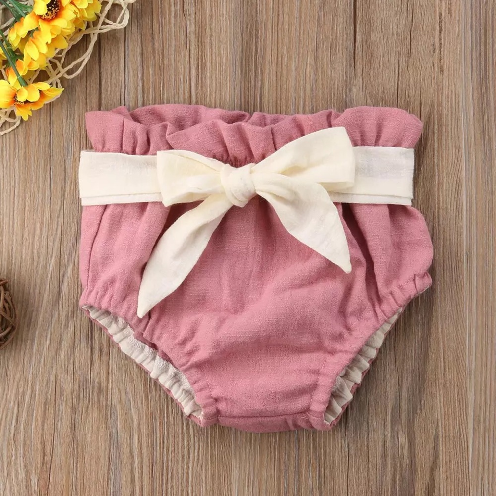 Pink baby bloomers